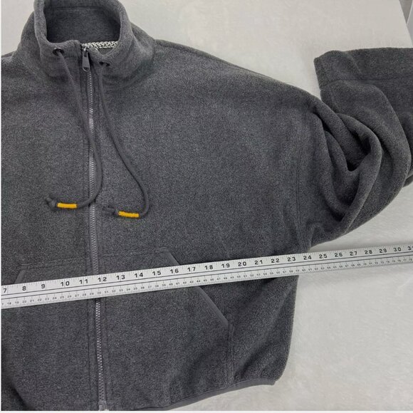 Free People Movement Climb High Gray Full Zip Fleece Jacket Flare Sleeves - Picture 14 of 16